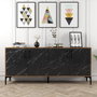 Hanah Home Kiev Consola de Nogal y Negro